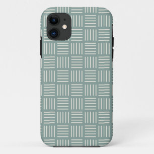 Groene lijnen vierkant iPhone 11 hoesje