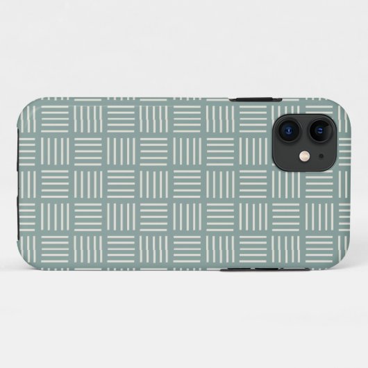 Groene lijnen vierkant Case-Mate iPhone case (Achterkant (horizontaal))