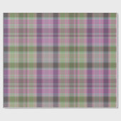 Groene, lila klassieke tartan. cadeaupapier (Vlak)