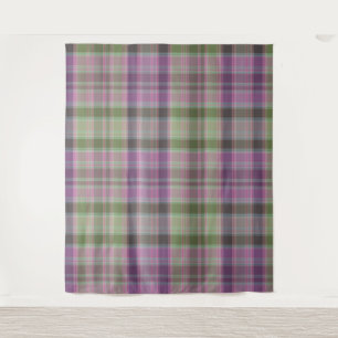 Groene, lila klassieke tartan. wandkleed