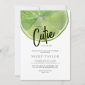 Groene Limoen Citrus Baby shower Kaart (Voorkant)