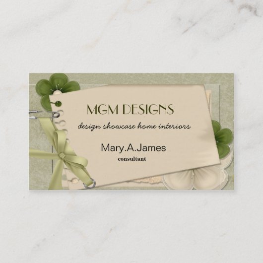  groene limoen Visitekaartjes (Voorkant)