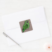 Groene Linnie Vierkante Sticker (Envelop)