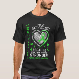 Groene Lint Godfather Mental Health Bewustzijn Sup T-shirt
