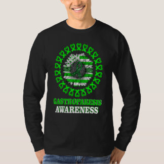 Groene Lint Vlag Zonnebloem Gastroparese Bewustzij T-shirt