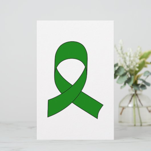 Groene linttekening briefpapier (Staand voorkant)