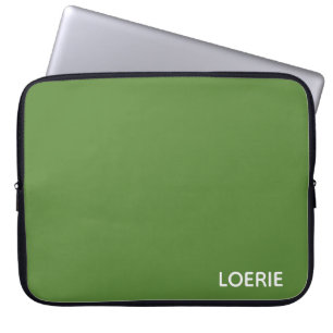 Groene Loerie-kleurnaam Laptop Sleeve