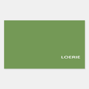 Groene Loerie-kleurnaam Rechthoekige Sticker