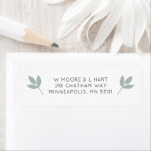 Groene loof retour adreslabels etiket (Insitu)