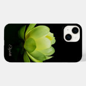 Groene Lotus Bloem Zwart Case-Mate iPhone Case (Achterkant (horizontaal))