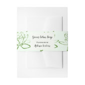 Groene Lotus Floral Artisanal Soap Band Wrap Uitnodigingen Wikkel (Voorkant Voorbeeld)