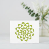 Groene Lotus Flower Briefkaart (Staand voorkant)