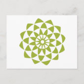 Groene Lotus Flower Briefkaart (Voorkant)