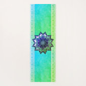 Groene lotus mandala yoga mat (Achterkant)