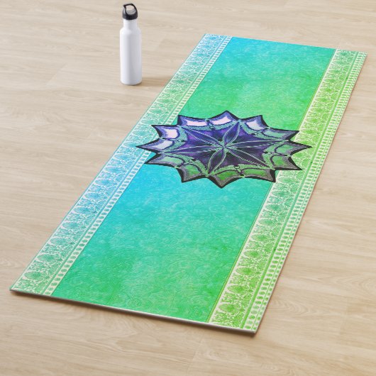 Groene lotus mandala yoga mat (In situ)
