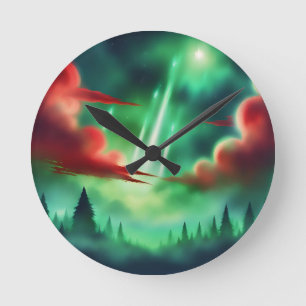 groene lucht ronde klok