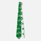Groene Lucky Clover Leaf St. Patrick's Day Stropdas (Voorkant)