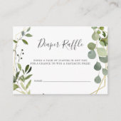 Groene Luiers Raffle Baby Shower Bijlagekaart Informatiekaartje (Voorkant)