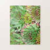 Groene luik en kippen Succulenten Legpuzzel (Verticaal)