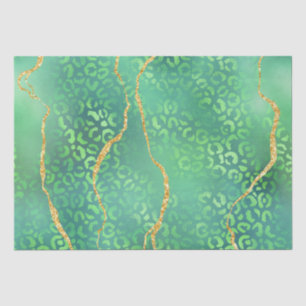 Groene Luipaard Agate Glam Abstract Jungle Tissuepapier