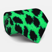 Groene luipaard - Deathrock - Stropdassen (Opgerold)