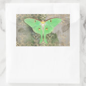 Groene Luna Moth Rechthoekige Sticker (Tas)