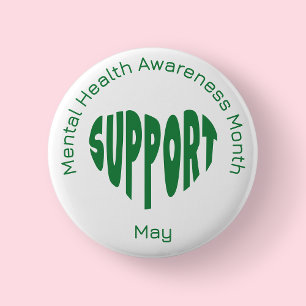 Groene Maand van de Geestelijke Gezondheidsbewustz Ronde Button 5,7 Cm