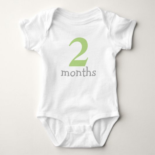 Groene maandelijkse Baby Romper (Voorkant)