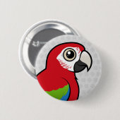 Groene Macaw Ronde Button 5,7 Cm (Voorkant /achterkant)