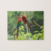 Groene Macaws Legpuzzel (Horizontaal)