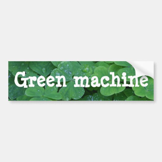 Groene machine bumpersticker (Voorkant)