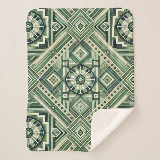 Groene machine sherpa deken (Voorkant)