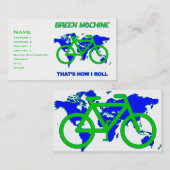 Groene machine visitekaartje (Voorkant / Achterkant)