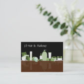 groene Make-up artist Visitekaartjes (Staand voorkant)