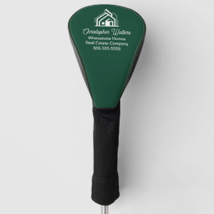 Groene makelaarbedrijf Op maat gemaakte makelaar Golfheadcover