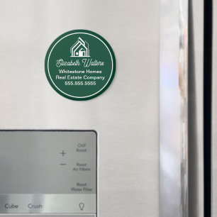 Groene makelaarbedrijf op maat gemaakte makelaar magneet