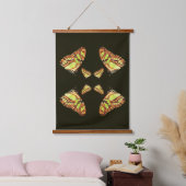 Groene Malachiet Vlinder Posing Abstract Hangend Wandkleed (Slaapkamer)