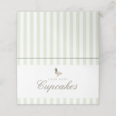 groene Mallard eend gevouwen voedsel kaart (Buitenkant ongevouwen)