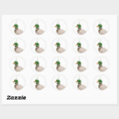 Groene Mallard Eend Sticker (Vel)