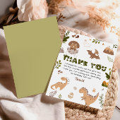 Groene Malle Neutrale Prehistorische Dinosaurussen Bedankkaart