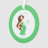 Groene mammie om zwangerschap te zijn Aangepast ve Ornament (voorkant)