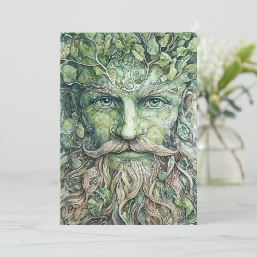 Groene Man Beltane Kaart (Staand voorkant)