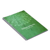 Groene Mandala Aangepast Notitieboek (Rechterzijde)