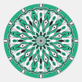 Groene Mandala (Design 2) Stickers