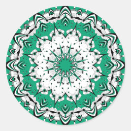 Groene Mandala (Design 3) Stickers