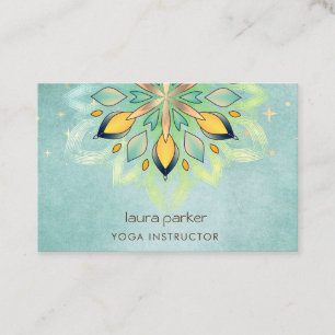 Groene Mandala Holistische Lotus Bloemen Zen Yoga Visitekaartje
