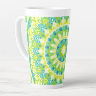 Groene Mandala Natuur Geïnspireerd Boho Hygge Patr Latte Mok