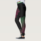 Groene Mandala Vloeiende Leggings (Links)