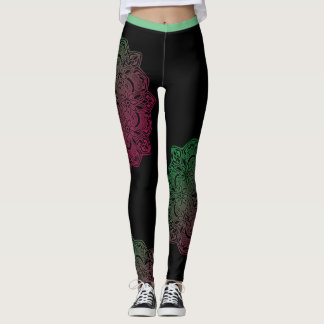 Groene Mandala Vloeiende Leggings
