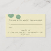 Groene Mandala Yoga Instructeur Klantenkaartje (Achterkant)